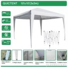 Quictent 8x8 ft EZ Pop Up Canopy Instant Folding Gazebo Outdoor Party Tent Beach tent W/ Bag White